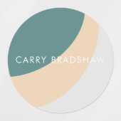 シンプルオーガニックシェイプズシャーベットパステルラベル ラベル (デザイン2)