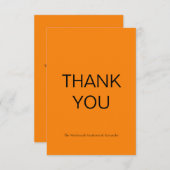 シンプルオータムオレンジサンキューカード サンキューカード (正面/裏面)