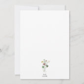 シンプルオータムワイルドフラワー縁どブライダルシャワー  招待状 (裏面)