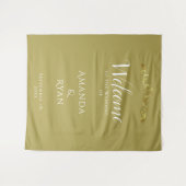 シンプルオーナメントエレガントウェルカム結婚の背景 タペストリー (正面(横))