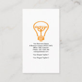 シンプルオーバーサイズイエローパワープラグ電気技師 名刺 (裏面)