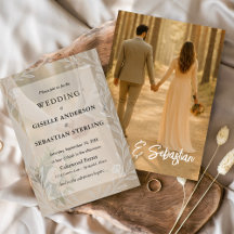 シンプルオーバーレイニュートラルボタニカルエレガントな結婚式