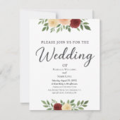 シンプルオーバーレイ写真ウェディング招待状 出欠カード (正面)