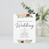 シンプルオーバーレイ写真ウェディング招待状 出欠カード (スタンド正面)