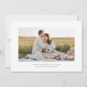 シンプルオーバーレイ写真ウェディング セーブザデート (裏面)