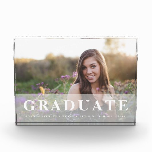 シンプルオーバーレイ卒業記念 フォトブロック (正面)