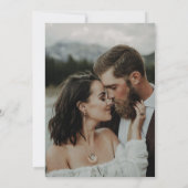 シンプルオーバーレイ結婚写真 招待状 (裏面)