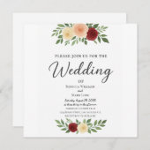 シンプルオーバーレイ結婚式招待状 シーズンカード (正面/裏面)