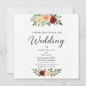 シンプルオーバーレイ結婚式招待状 シーズンカード (正面)