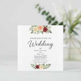 シンプルオーバーレイ結婚式招待状 シーズンカード