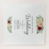 シンプルオーバーレイ結婚式招待状 ジグソーパズル (横)