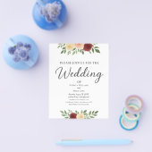 シンプルオーバーレイ結婚式招待状 チラシ (シングル)