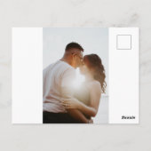 シンプルオーバーレイ結婚式招待状 ポストカード (裏面)