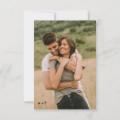 シンプルオーバーレイ モダン フォト ウェディング 招待状 (裏面)