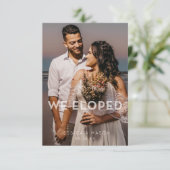 シンプルオーバーレイ 私たちは秘密結婚のお知らせ 招待状 (スタンド正面)