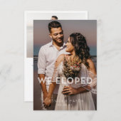 シンプルオーバーレイ 私たちは秘密結婚のお知らせ 招待状 (正面/裏面)