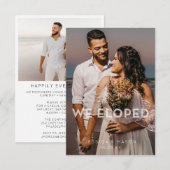 シンプルオーバーレイ 私たち式は内緒で Announcement 招待状 (正面/裏面)