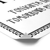 シンプルオープンバーウェディングレセプションサイン ポスター (角)