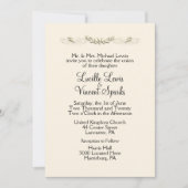 シンプルオールドレ伝統的ース結婚式招待状 招待状 (正面)