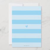 シンプルオ男の子のシャワー 招待状 (裏面)