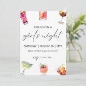 シンプルカクテルガールズナイトバチェロレッテ 招待状 (スタンド正面)