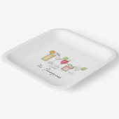 シンプルカクテルドリンク水カラーお洒落カスタム ペーパープレート (傾斜あり)