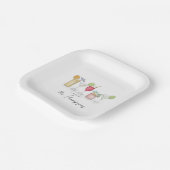 シンプルカクテルドリンク水カラーお洒落カスタム ペーパープレート (傾斜あり)