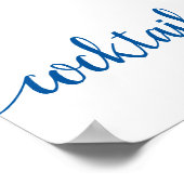 シンプルカクテル |青フランスのい任意のイベントバー ポスター (角)