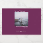 シンプルカシス結婚パープルの写真ミ感謝していニ リキュールボトルラベル (シングルラベル)