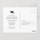 シンプルカジュアル卒業写真 ポストカード (裏面)