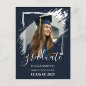 シンプルカジュアル卒業写真 ポストカード (正面)