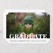 シンプルカジュアル大学院写真 招待状 (正面/裏面)