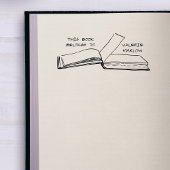 シンプルカジュアル手書カスタム図書室 セルフインキングスタンプ