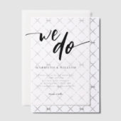 シンプルカジュアルScript We Do 結婚's ベラム紙招待状 (オフセット (招待状))