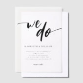 シンプルカジュアルScript We Do 結婚's ベラム紙招待状 (オフセット)