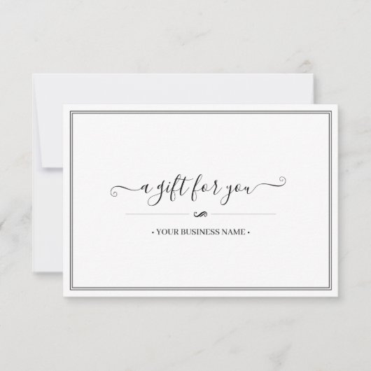 シンプルカスタマイズエレガントギフト証書 (正面)