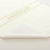 シンプルカスタマイズエレガント可能文字 | 金ゴールドオフ白 シェルパブランケット (3/4)