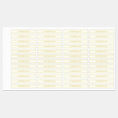 シンプルカスタマイズエレガント可能文字 | 金ゴールドオフ白 ラベル (シート)