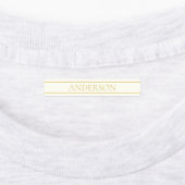 シンプルカスタマイズエレガント可能文字 | 金ゴールドオフ白 ラベル (貼付)