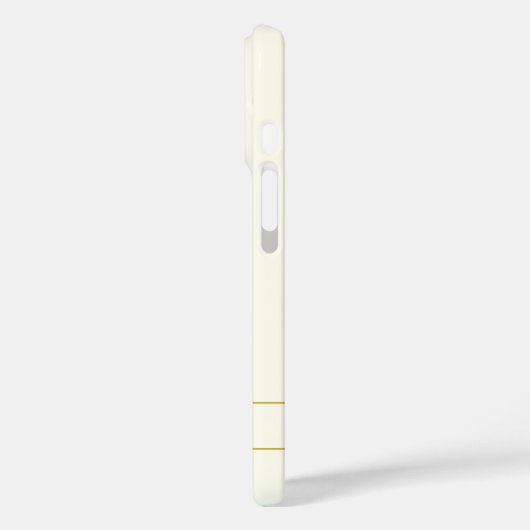 シンプルカスタマイズエレガント可能文字 | 金ゴールドオフ白 Case-Mate iPhoneケース (裏面 / 左)