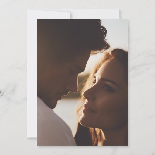 シンプルカスタマイズモダン可能なスクリプト結婚式の招待 招待状 (裏面)