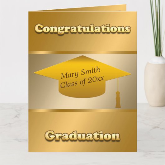 シンプルカスタマイズモダン金ゴールド カード (正面)