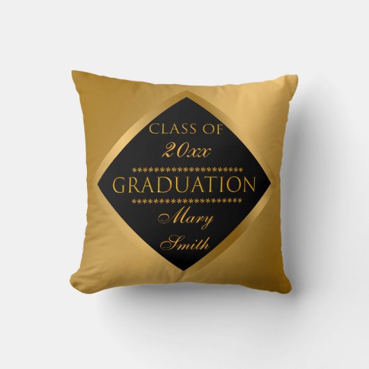 シンプルカスタマイズモダン金ゴールド クッション (正面)