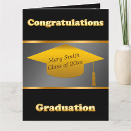 シンプルカスタマイズモダン黒金ゴールド カード