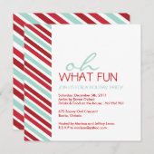 シンプルカスタマイズ可能なクリスマスパーティの招待状 招待状 (正面/裏面)