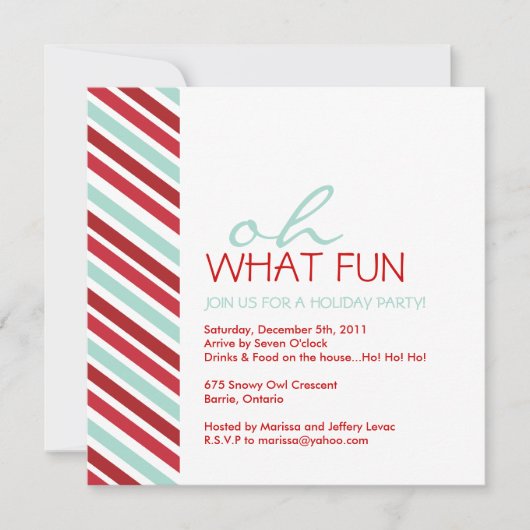 シンプルカスタマイズ可能なクリスマスパーティの招待状 招待状 (正面)