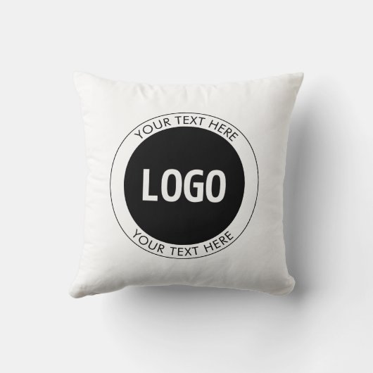 シンプルカスタマイズ可能な文字とロゴまたはイメージ クッション (裏面)