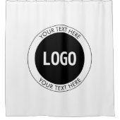 シンプルカスタマイズ可能な文字とロゴまたはイメージ シャワーカーテン (正面)