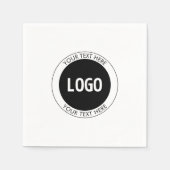 シンプルカスタマイズ可能な文字とロゴまたはイメージ スタンダードカクテルナプキン (正面)