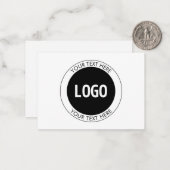 シンプルカスタマイズ可能な文字とロゴまたはイメージ ノートカード (正面/裏面インサイチュ)